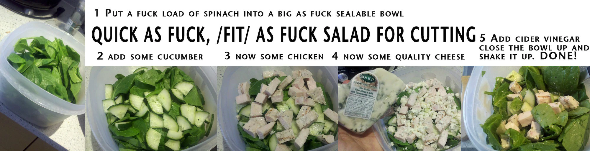 Image of Fit As Fuck Salad from the /fit/ board of 4chan.