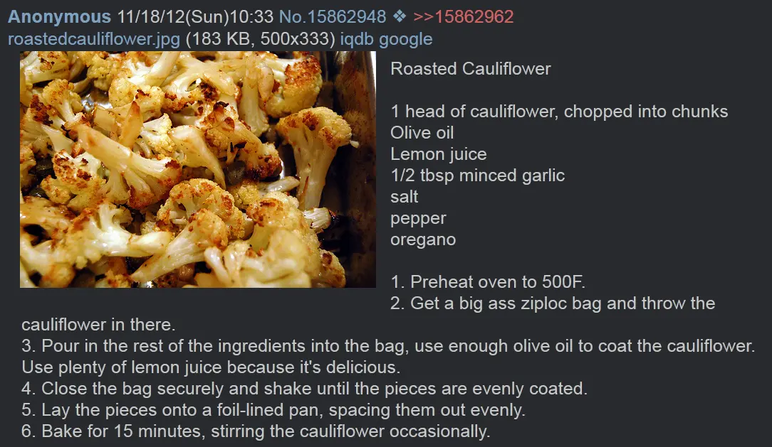 Roasted Cauliflower